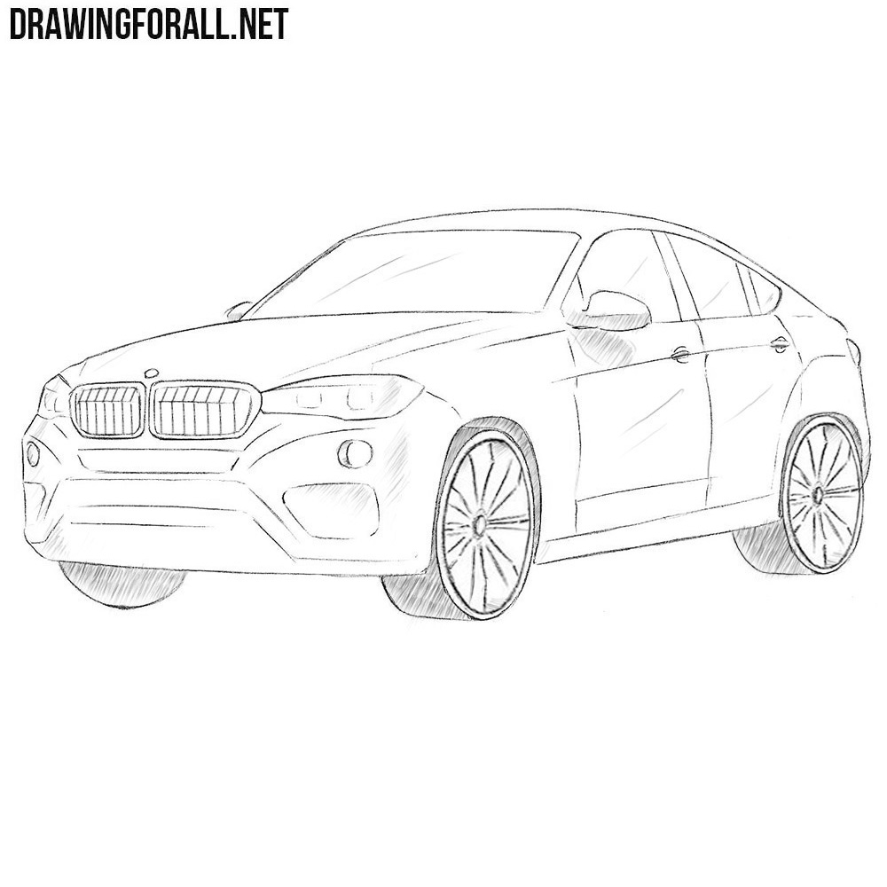 How to Draw a BMW X6.