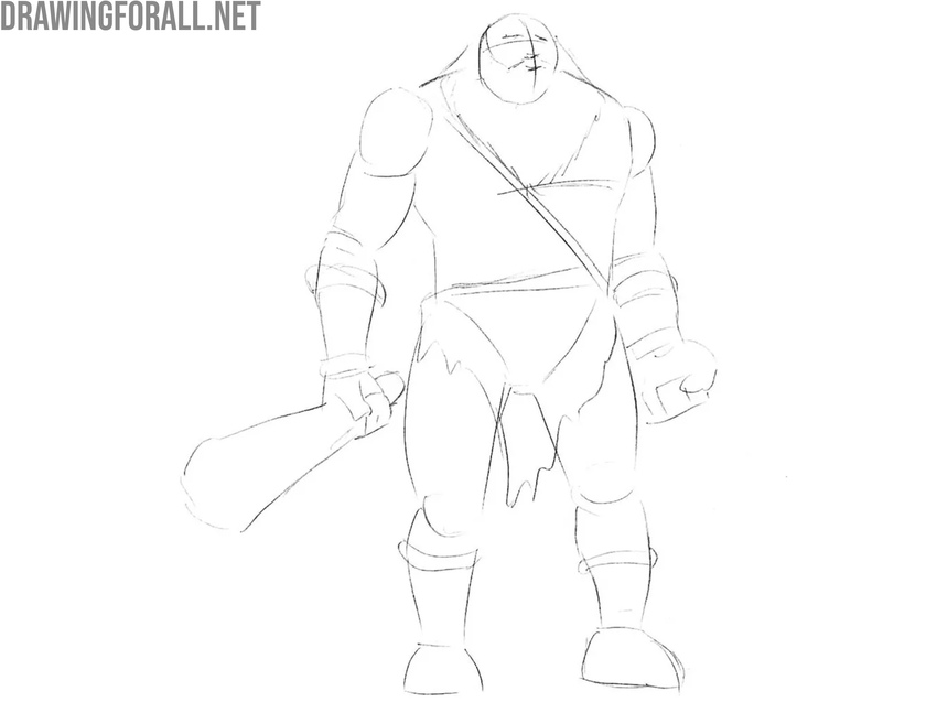 Sketch the beard and eye placement