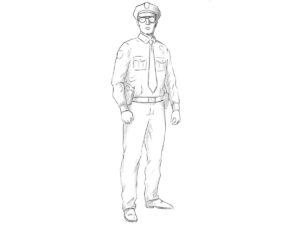 how to draw a police officer featured image