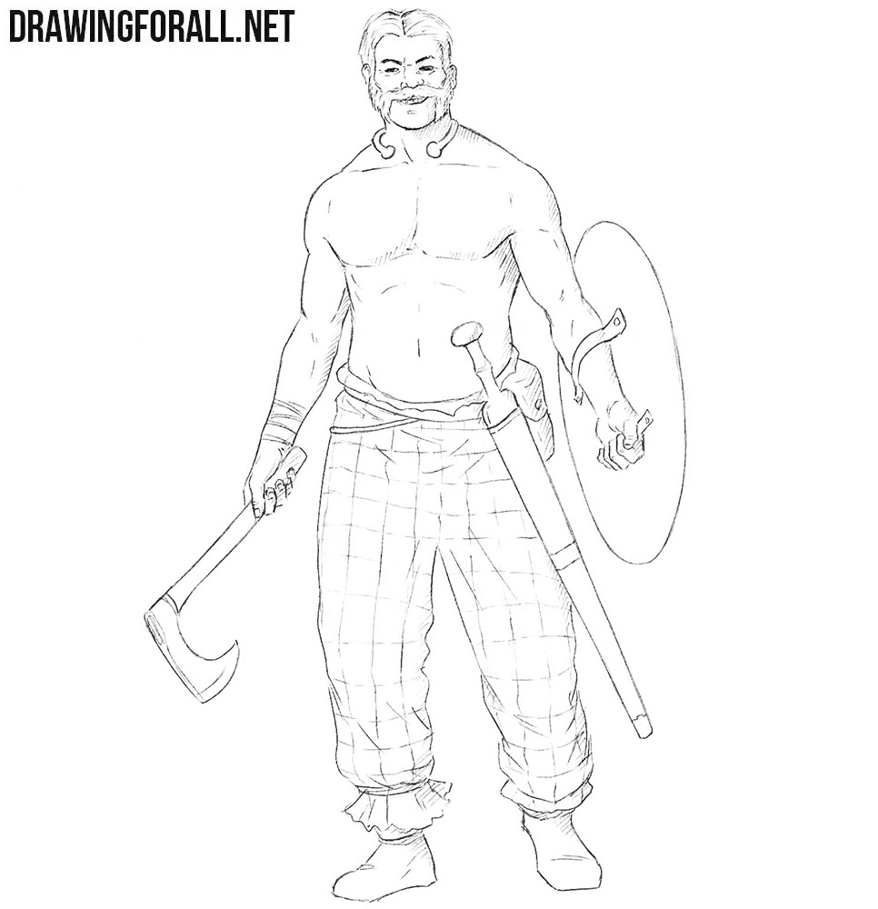 How to draw a Celtic Warrior