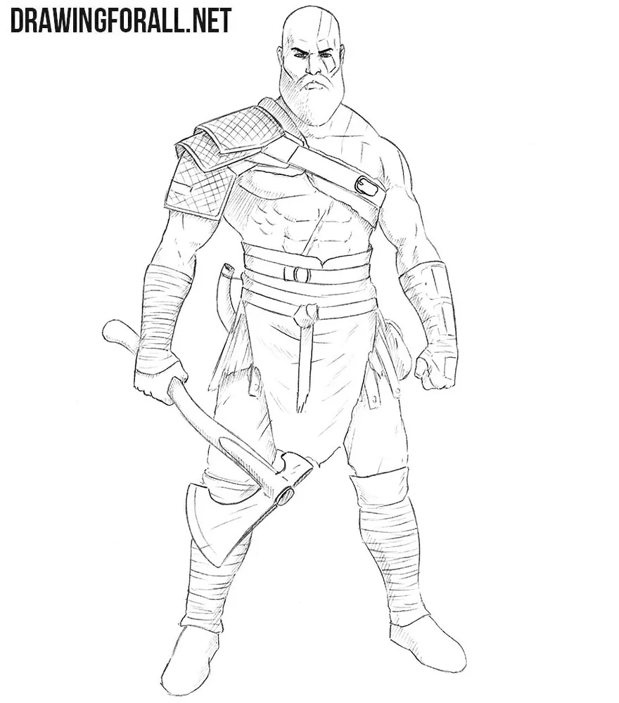 How to draw Kratos