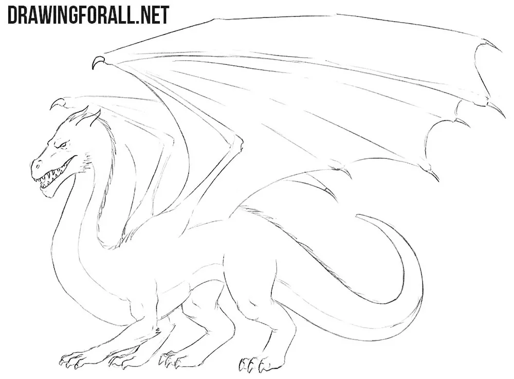 dragon easy drawing tutorial