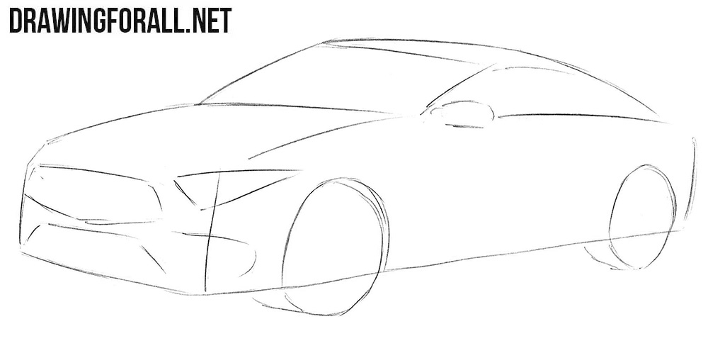How to draw a Mercedes-Benz