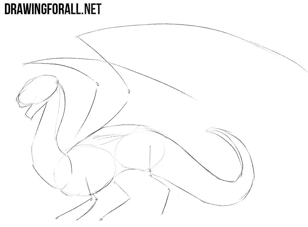 dragon easy drawing