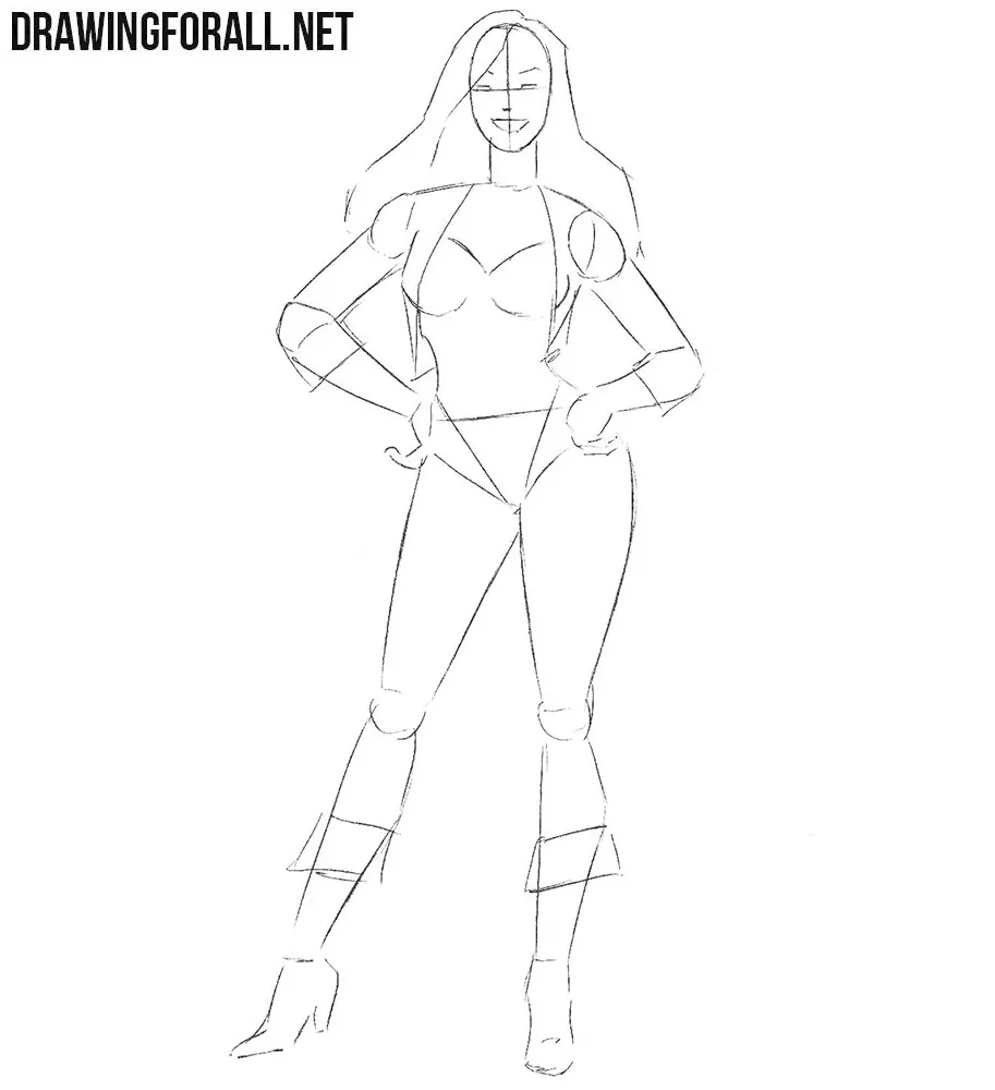 Black Canary drawing tutorial
