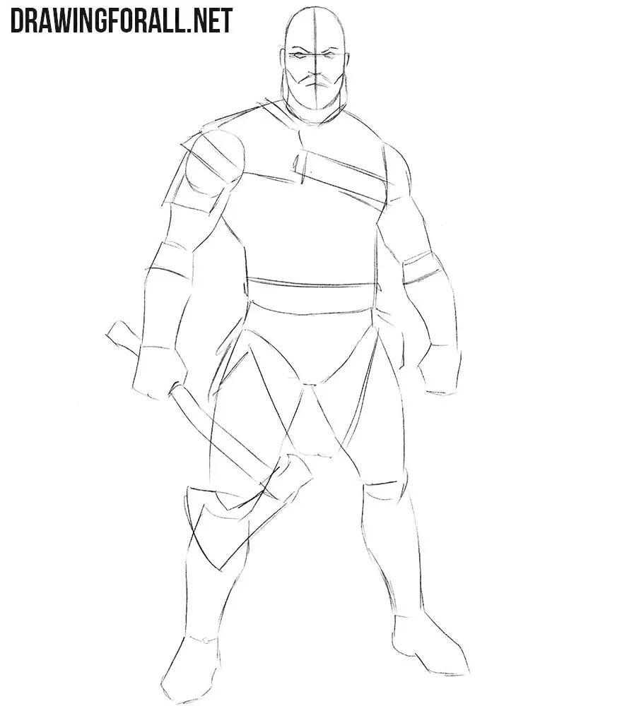 How to draw Kratos easy