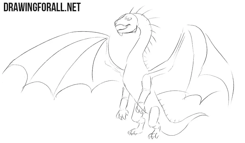 How to draw a dragon art