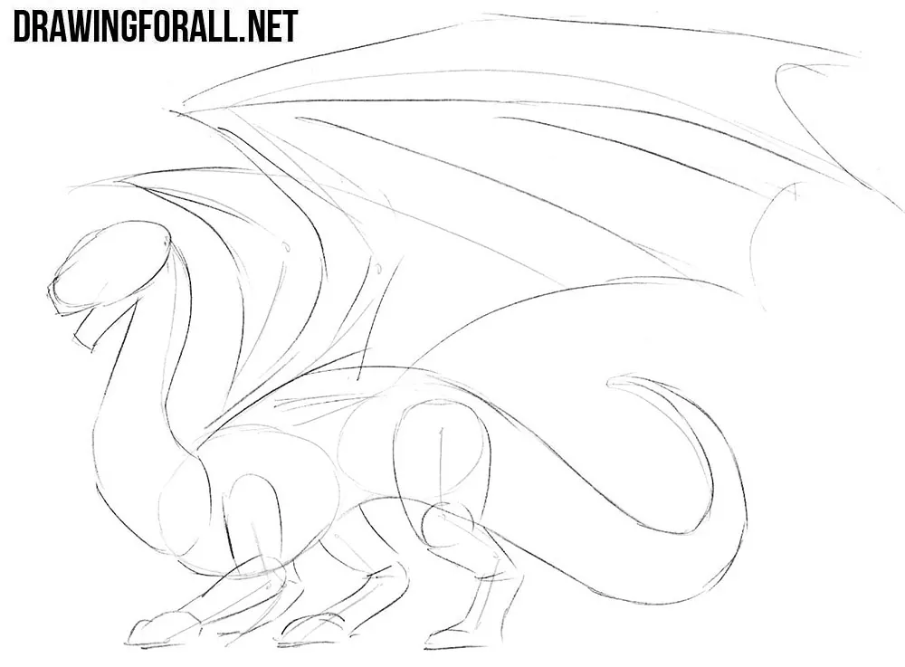 How to draw a dragon step by step