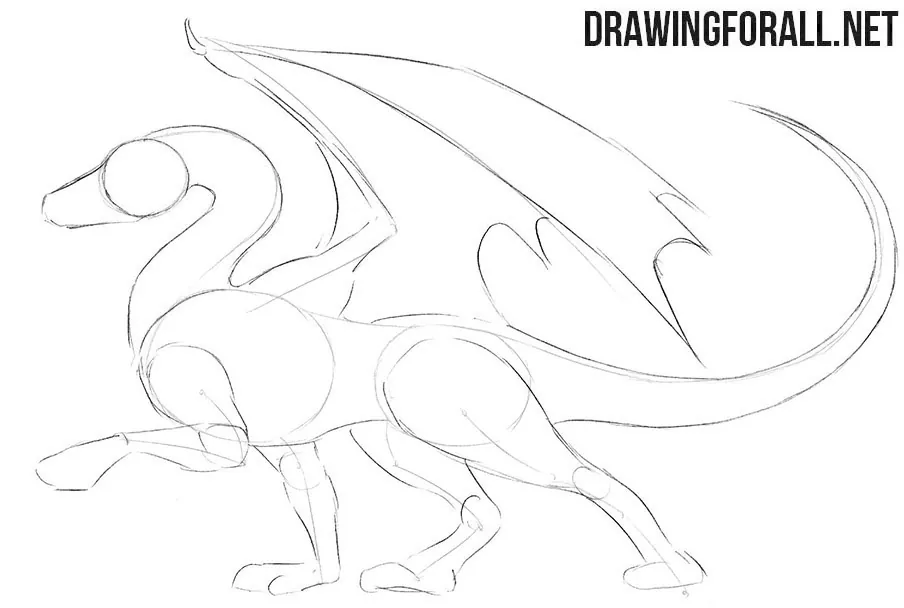 How to sketch a dragon easy step by step