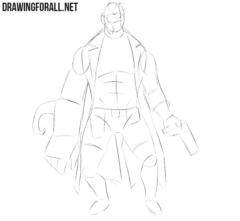 Learn how to draw Hellboy