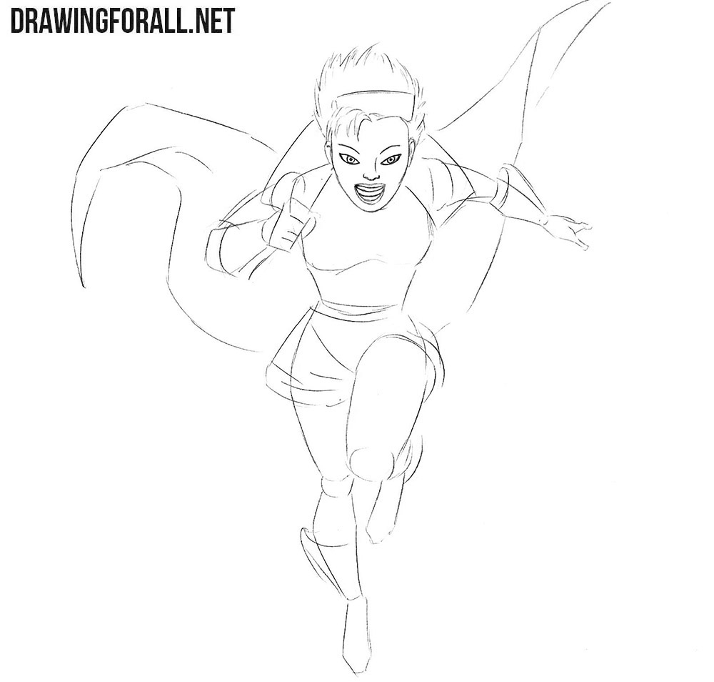 How to draw a girl super hero