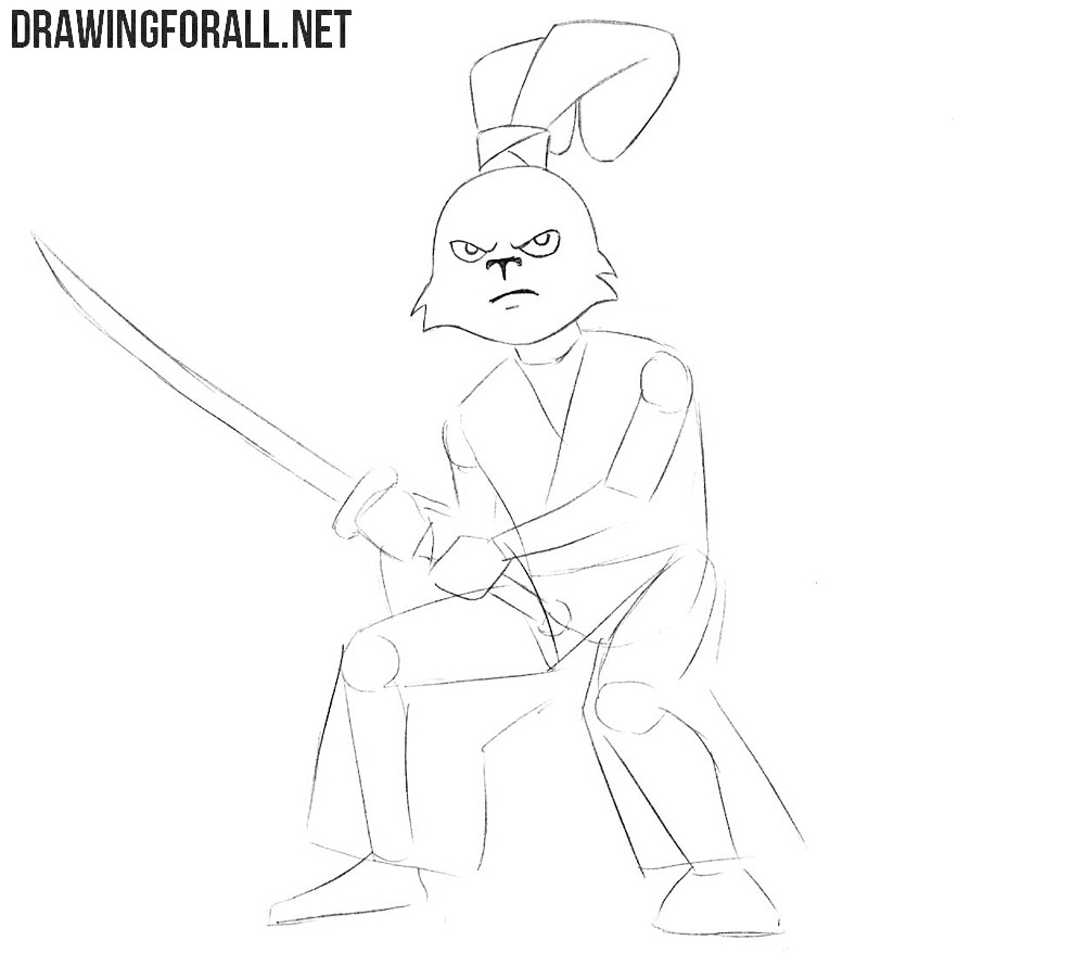 How to draw the rabbit samurai