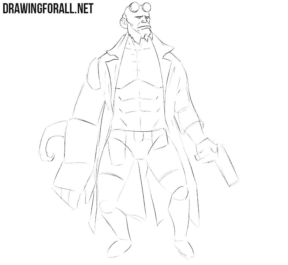 Hellboy drawing lesson