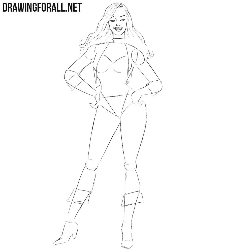 Learn how to draw Black Canary easy