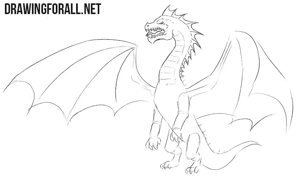 Learn how to draw a dragon step by step