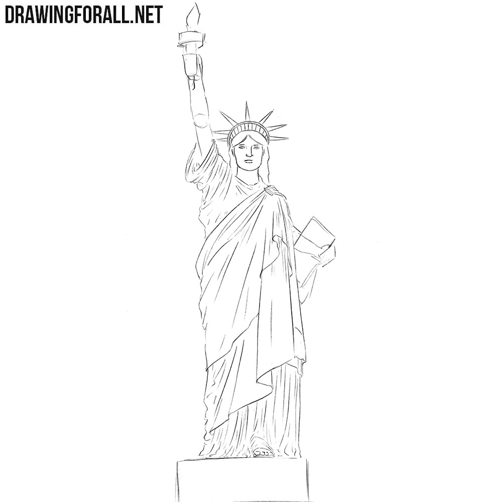 How tk sketch the Statue of Liberty
