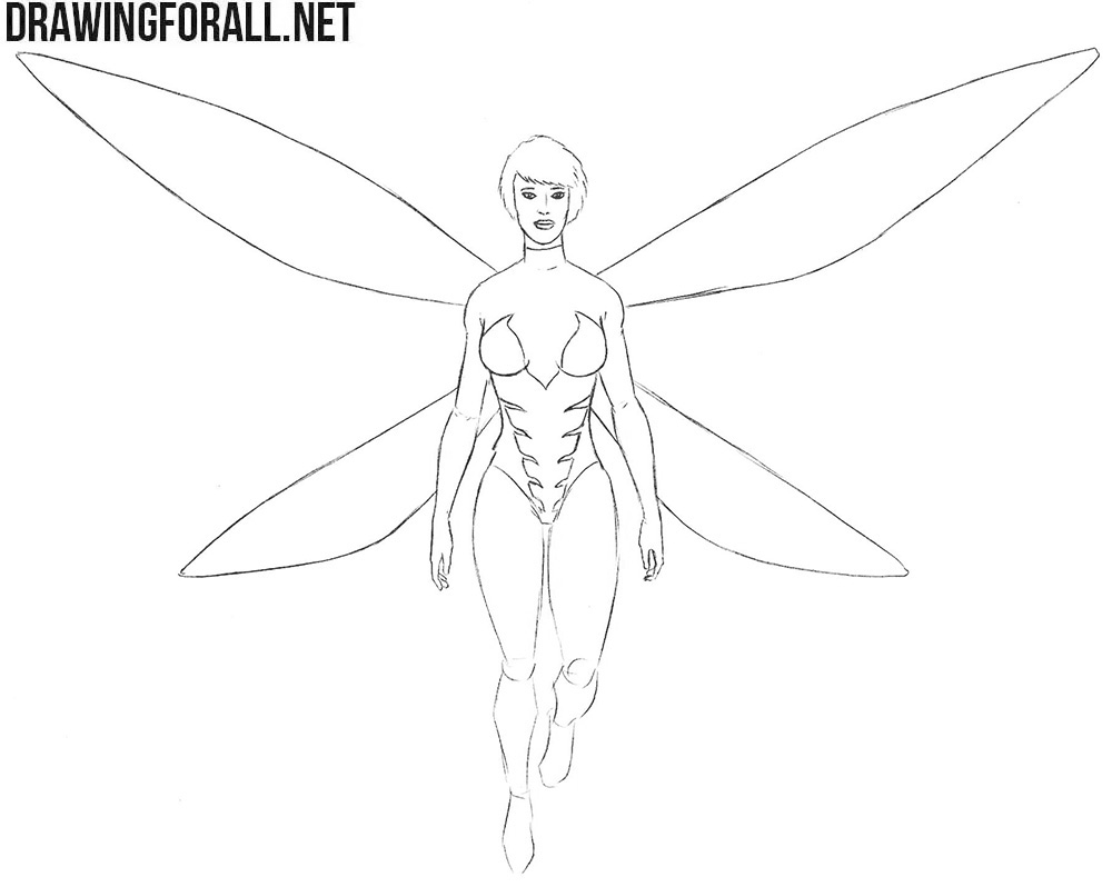 How to draw The Wasp from comics