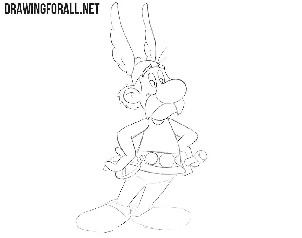 Learn how to draw Asterix step by step