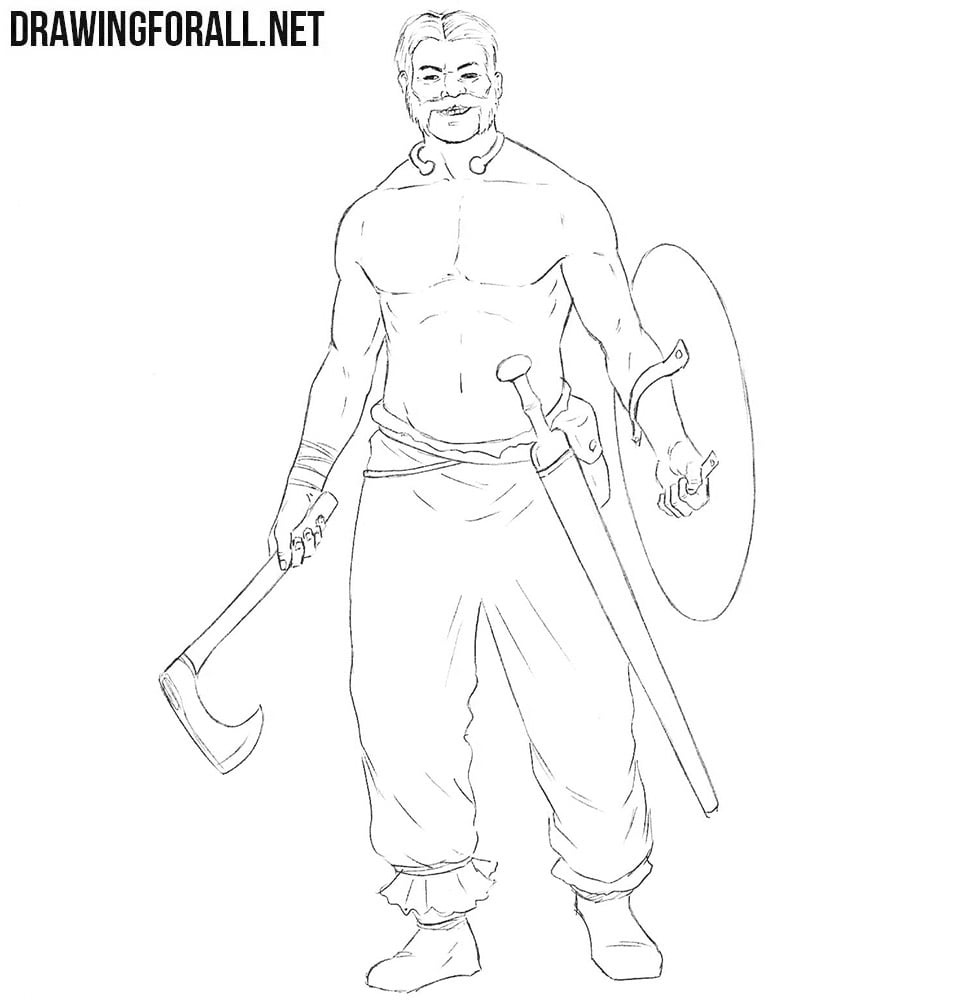 Celtic Warrior drawing tutorial