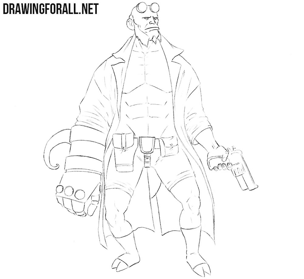 Hellboy drawing tutorial