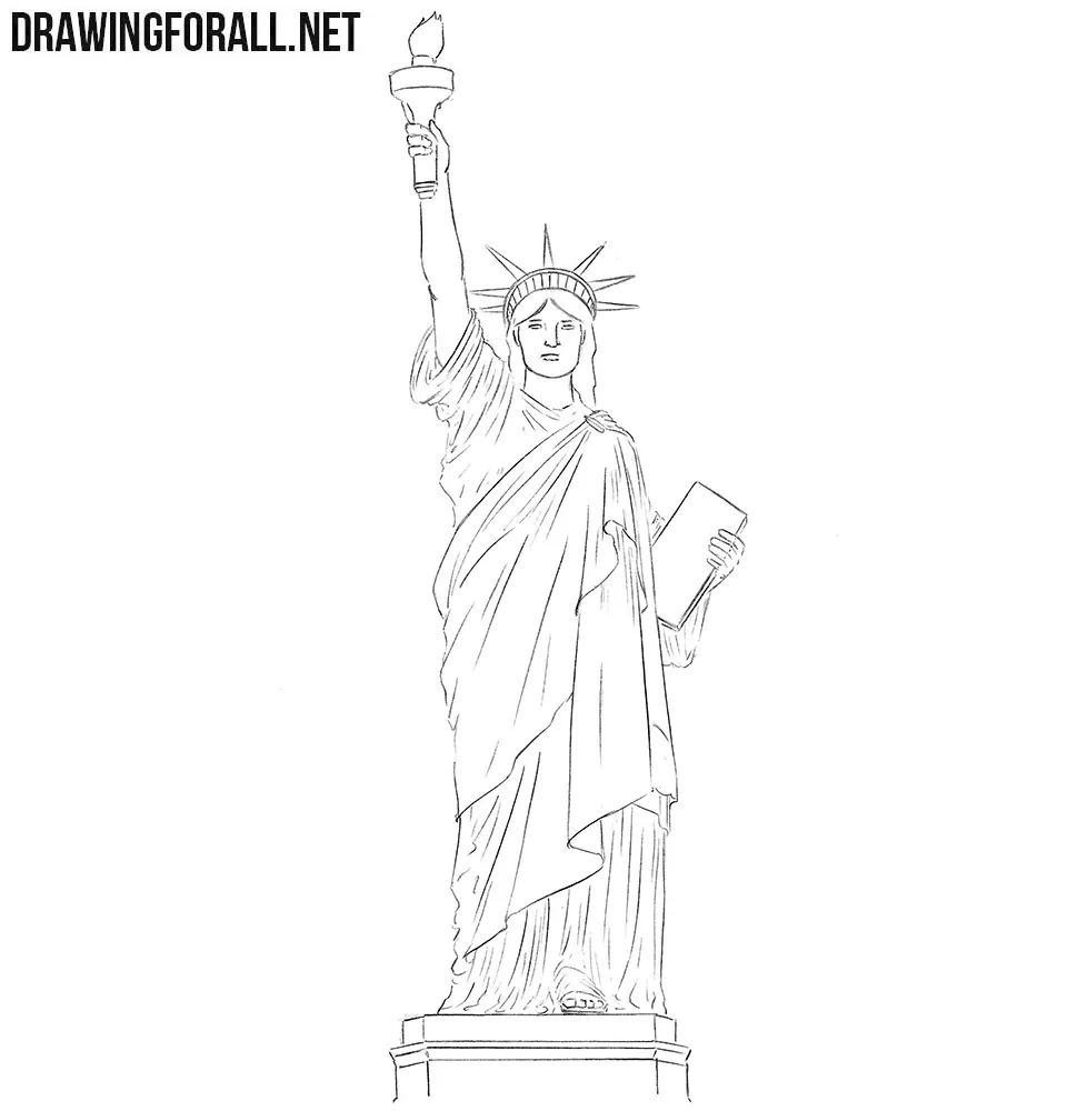 Statue of Liberty drawing tutorial