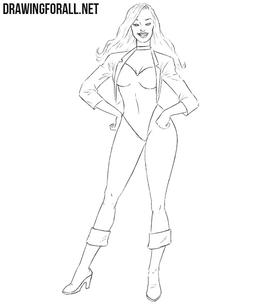 How to draw Black Canary