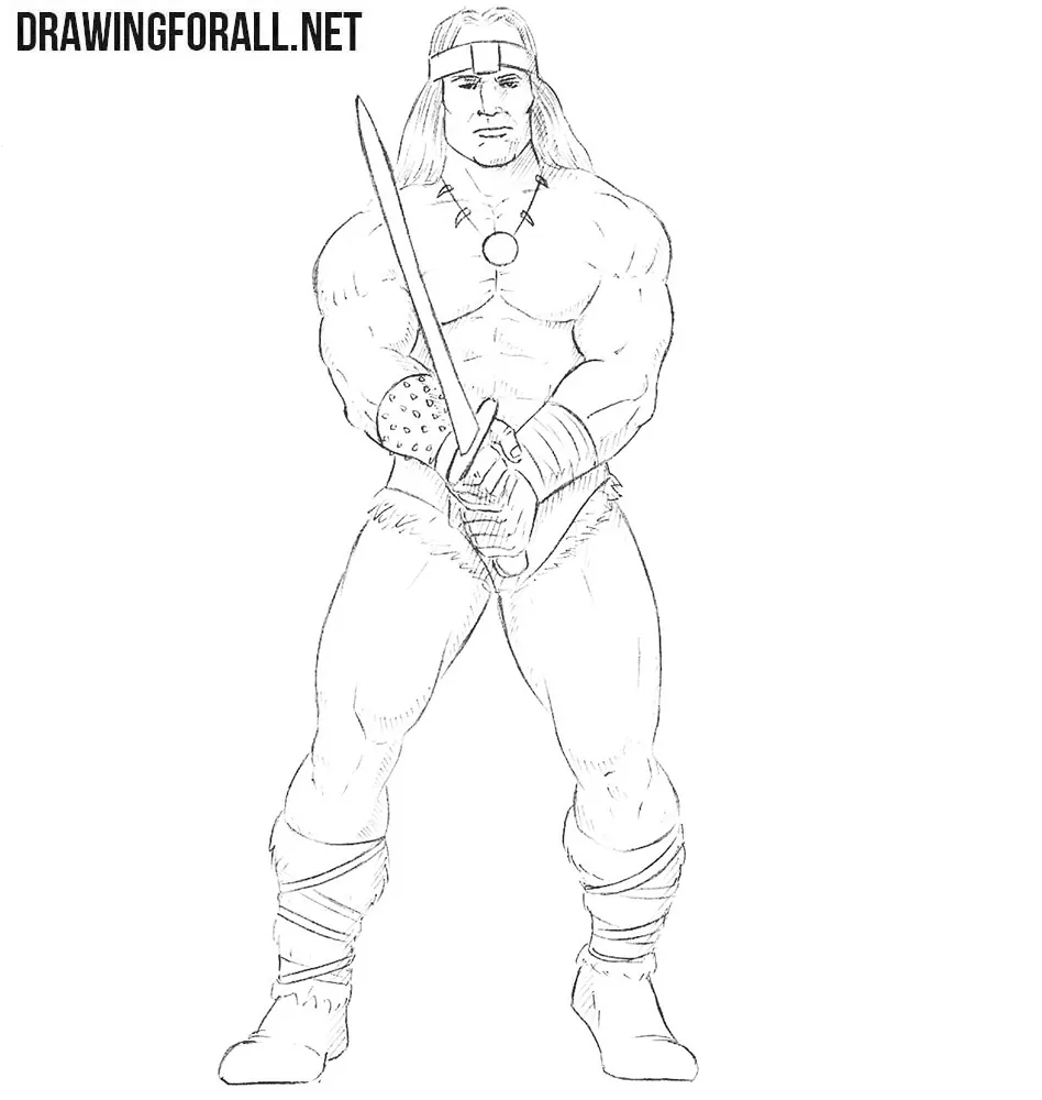 How to draw Conan the Barbarian