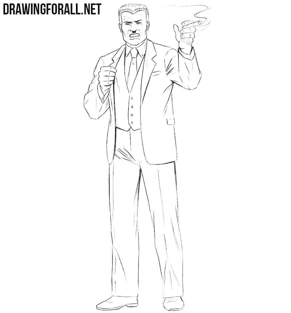 How to draw J. Jonah Jameson