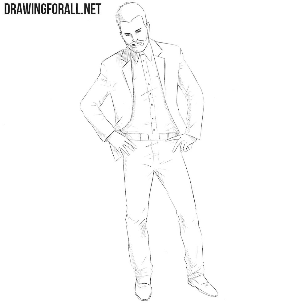 How to draw Jesse Custer step by step
