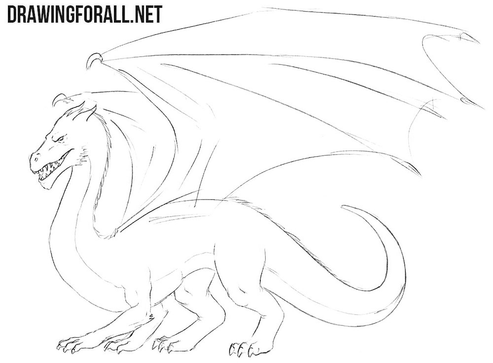 How to sketch a dragon easy
