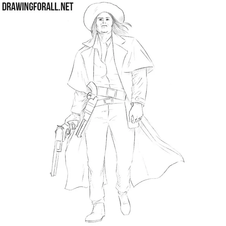 How to draw a Cowboy
