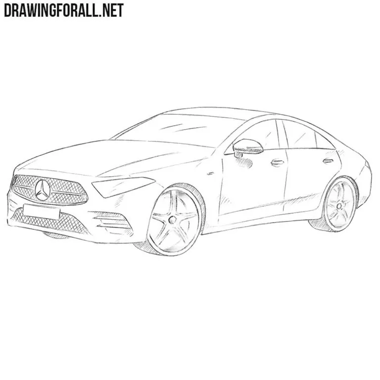 How to Draw a Mercedes-Benz CLS