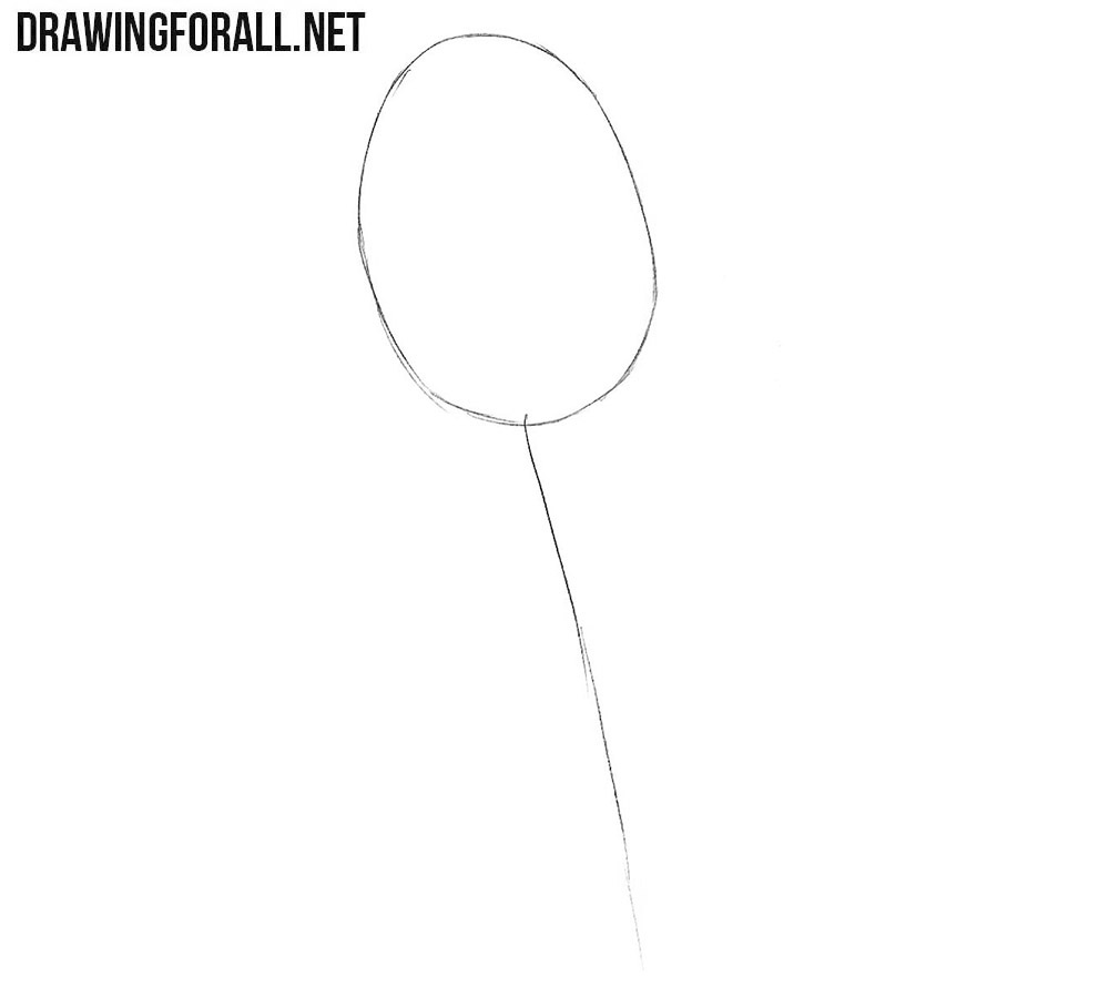 Sketch the closed rosebud and stem