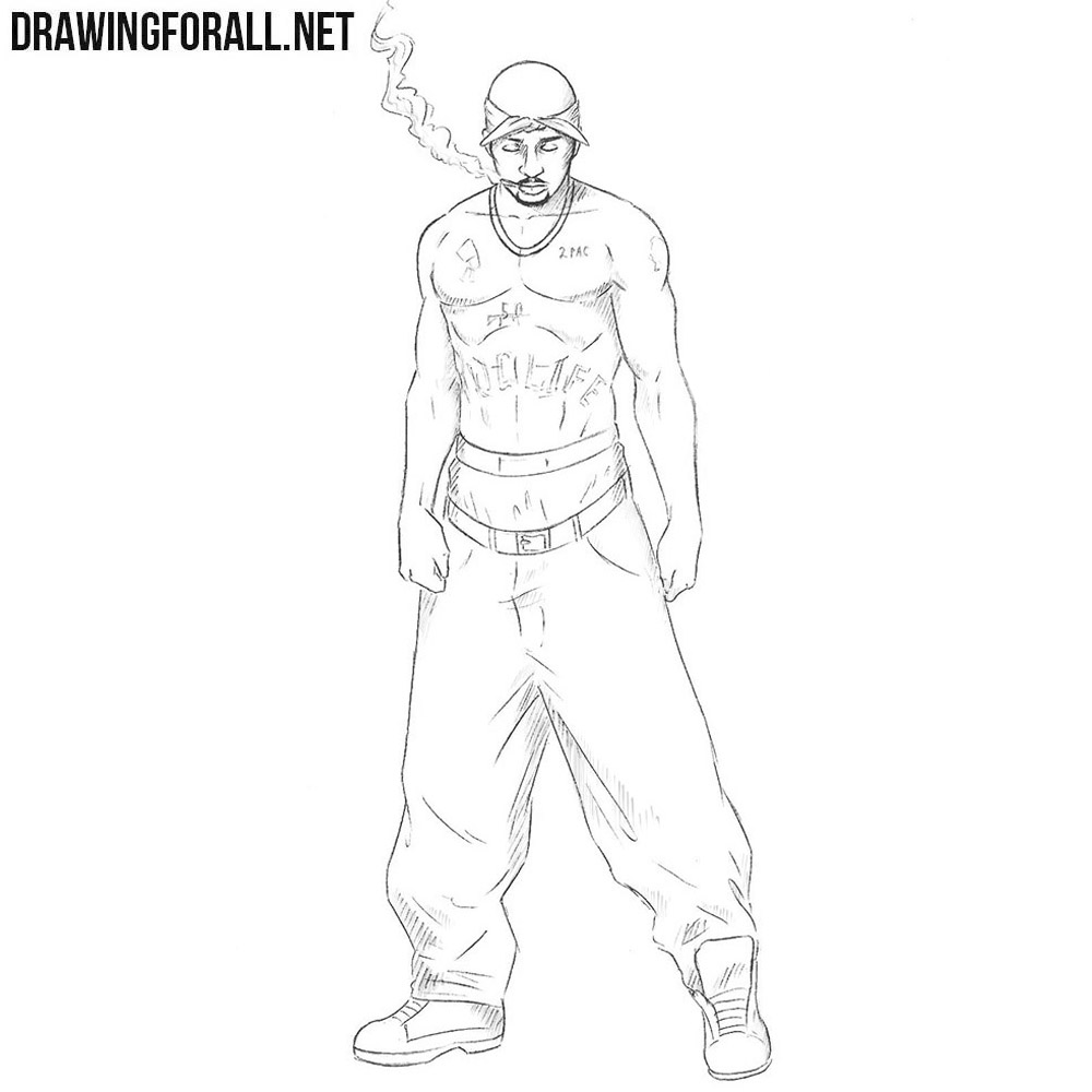 How to Draw 2Pac Drawingforall.net