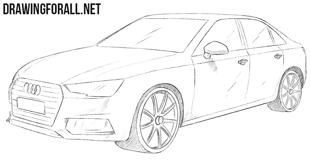 Audi A4 drawing tutorial