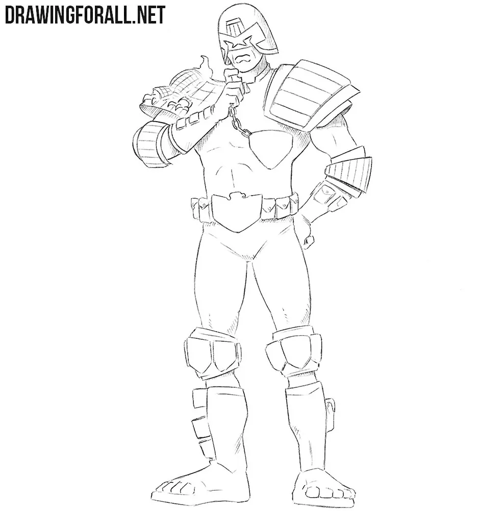 Judge Dredd drawing tutorial