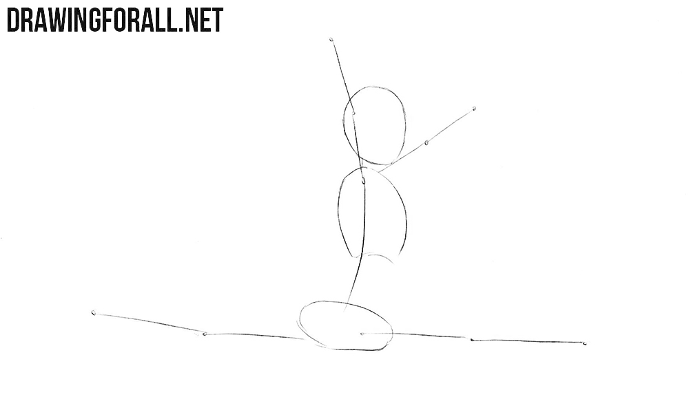 How to draw a gymnast