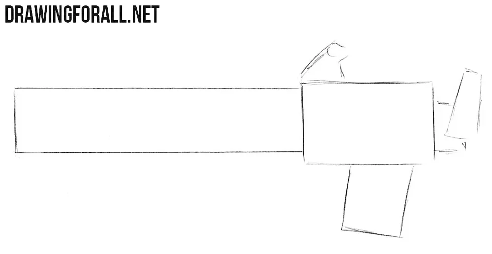 How to draw a minigun easy