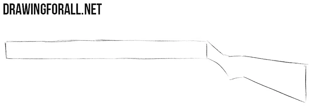 How to draw a shotgun easy