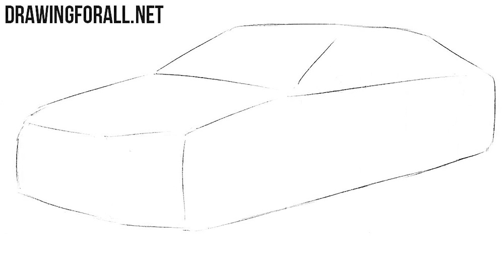 How to draw an Audi A4