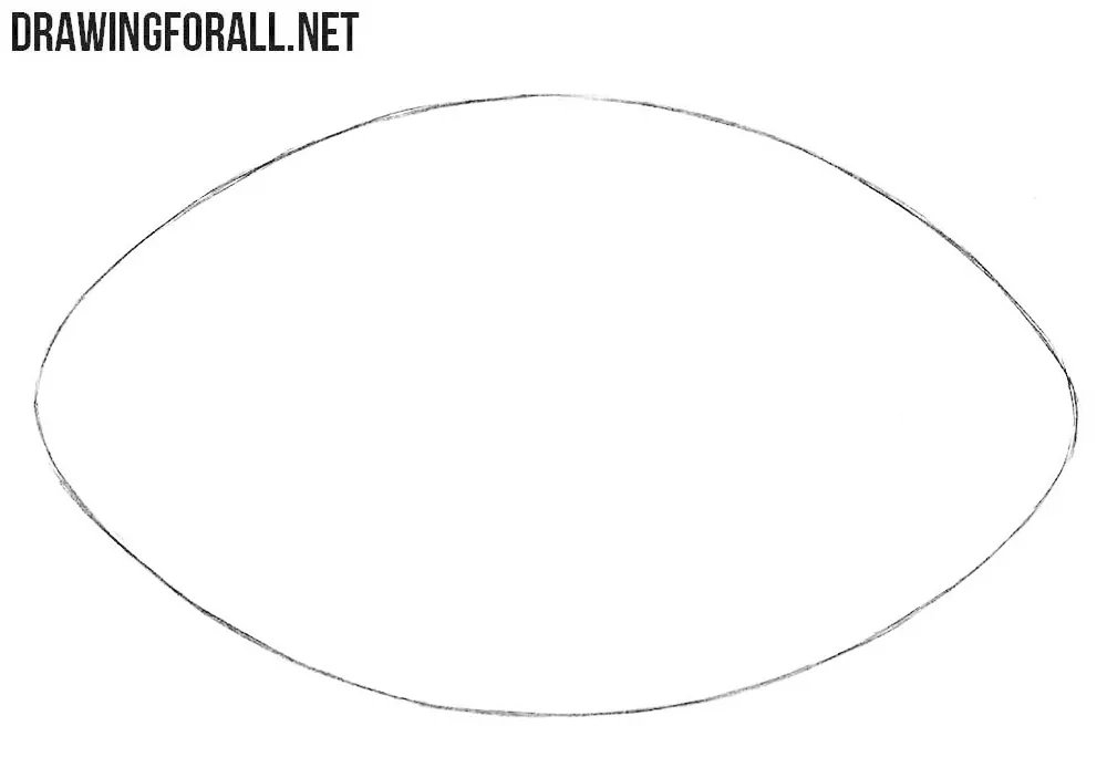 How to draw an american football