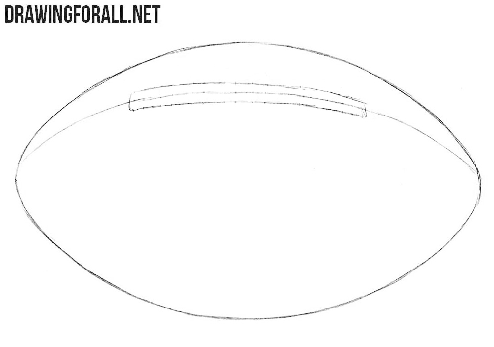 How to sketch an american football