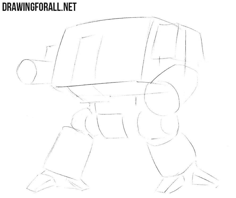 Learn how to draw a dreadnought from warhammer