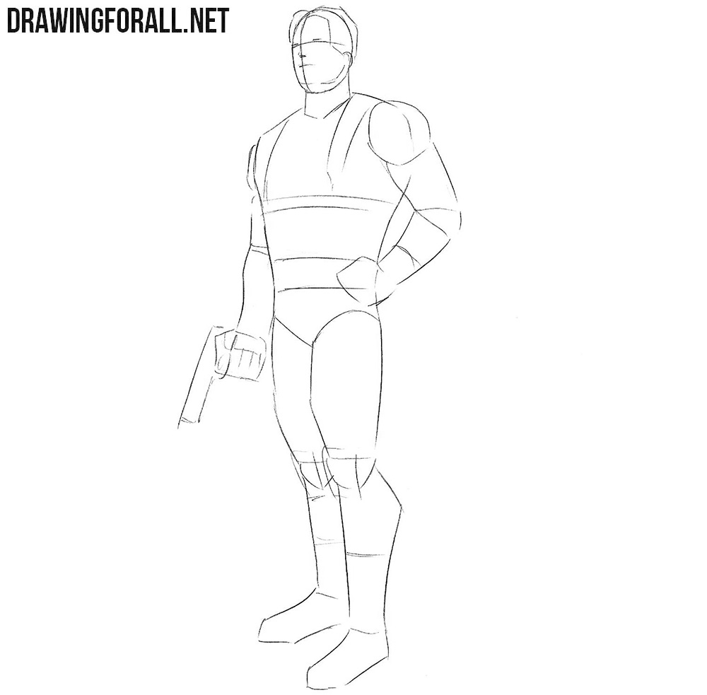 How to draw Bucky Barnes from Marvel Comics