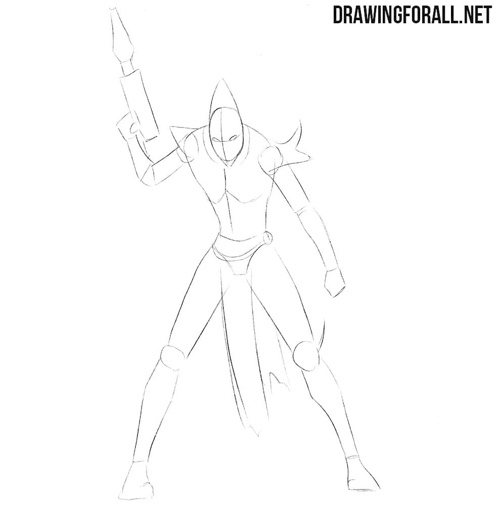 How to draw a dark eldar from Warhammer 40000
