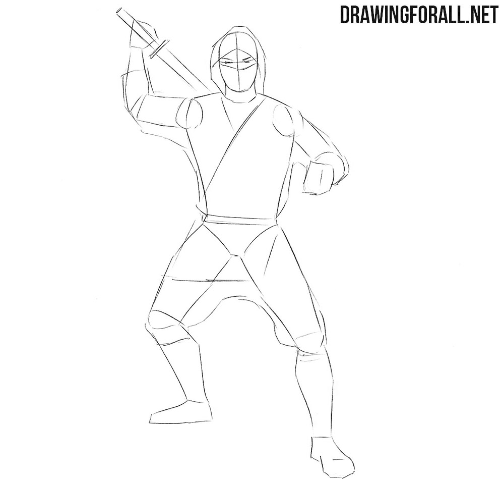 How to draw a ninja for beginners easy