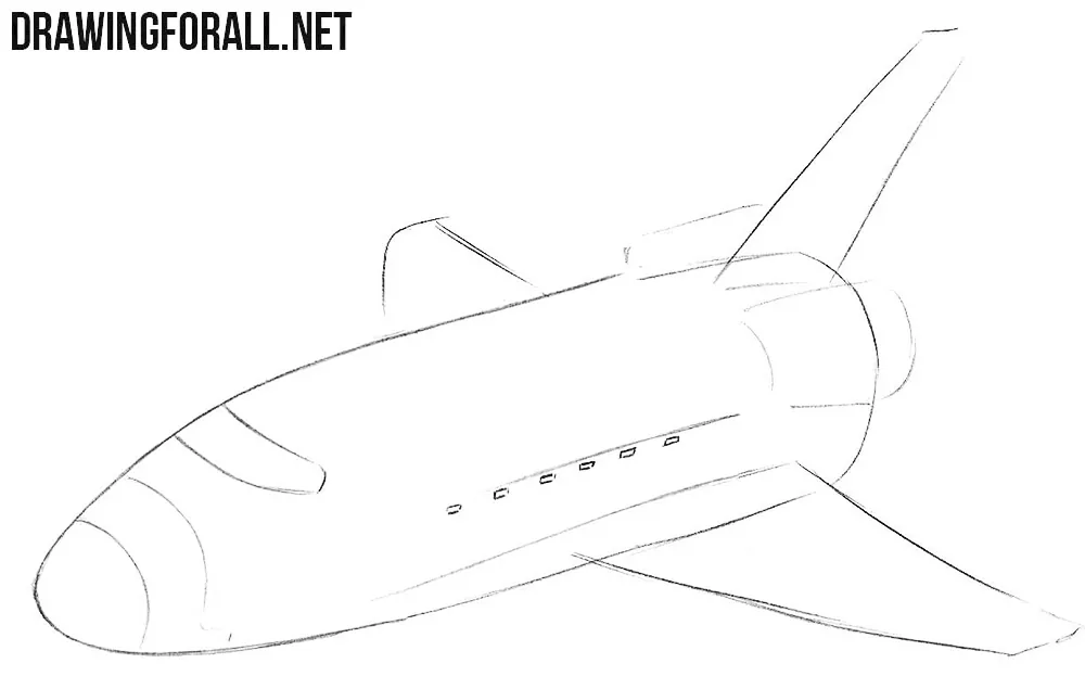 How to draw a space shuttle
