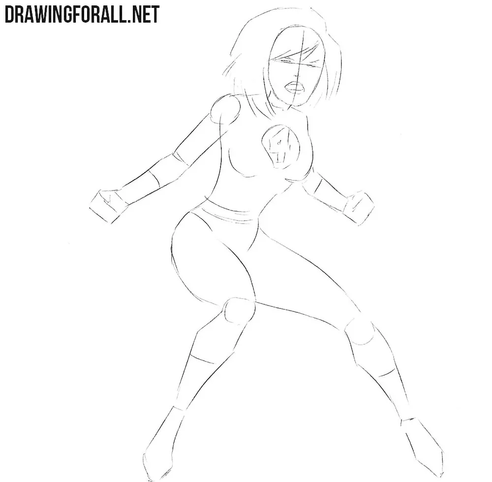 How to sketch Invisible Woman