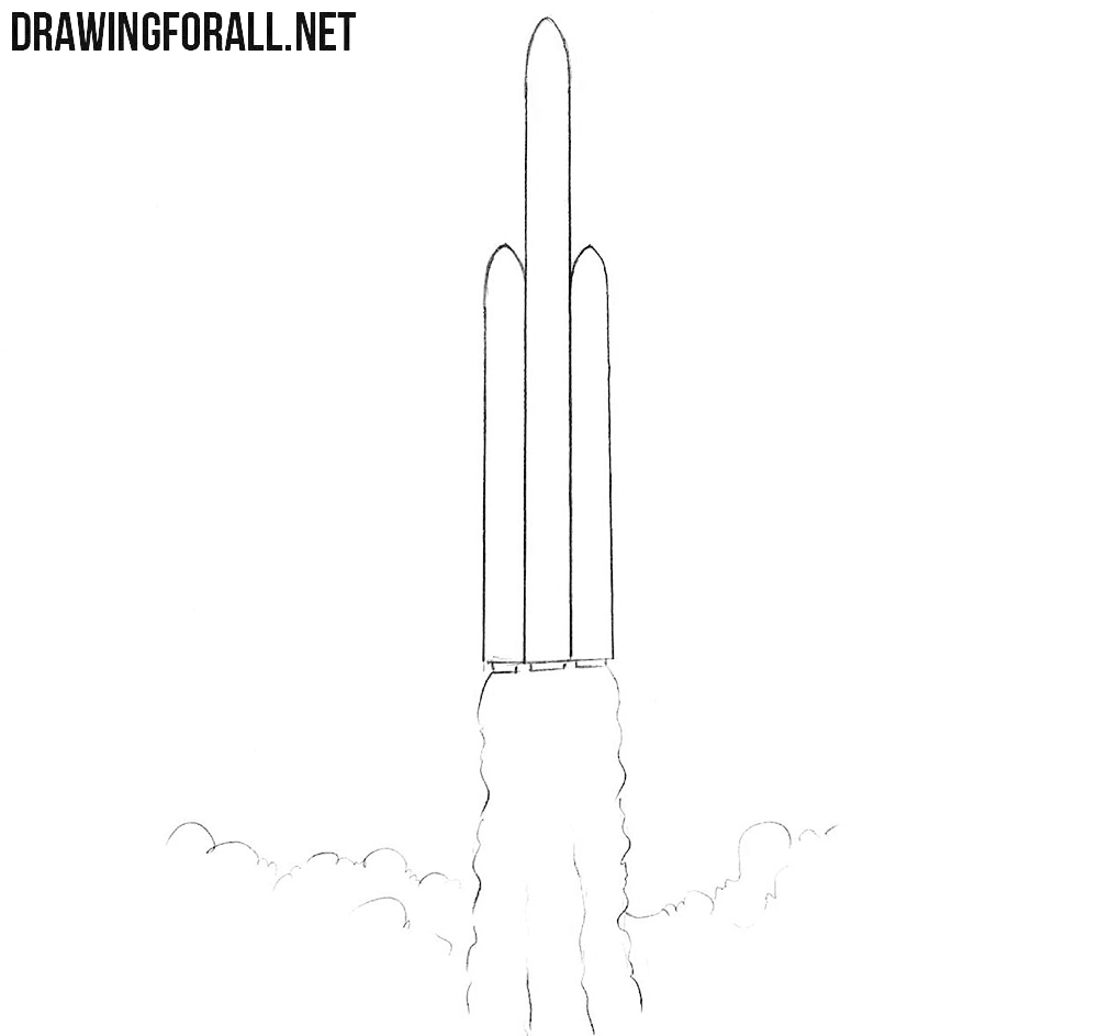 How to sketch a rocket easy