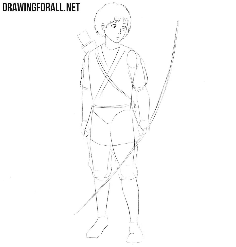 How to draw Ashitaka from princess Mononoke